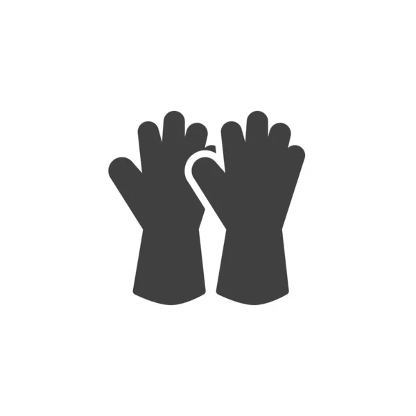 Rubber Gloves Vector Icon Filled Flat Sign Mobile Concept Web — Archivo Imágenes Vectoriales