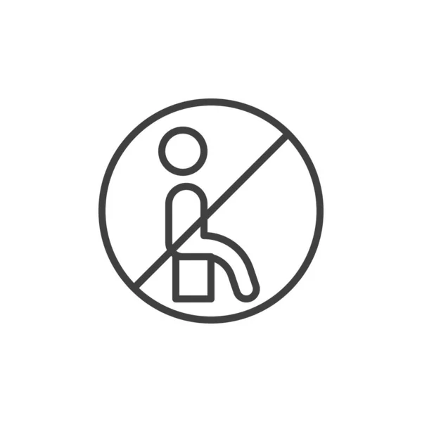 Sit Line Icon Linear Style Sign Mobile Concept Web Design — Image vectorielle