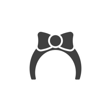 Saç bandı vektör ikonu. Mobil konsept ve web tasarımı için düz tabela. Saç bandı sembolü. Sembol, logo çizimi. Vektör grafikleri