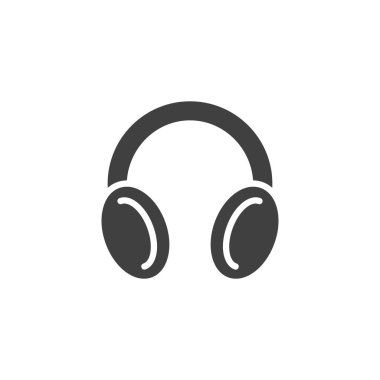 Kulaklık vektör ikonu. Mobil konsept ve web tasarımı için düz tabela. Ear Muffs sembol simgesi. Sembol, logo çizimi. Vektör grafikleri