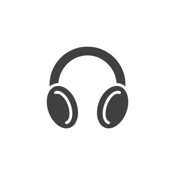 Kulaklık Vektör Ikonu Mobil Konsept Web Tasarımı Için Düz Tabela — Stok Vektör