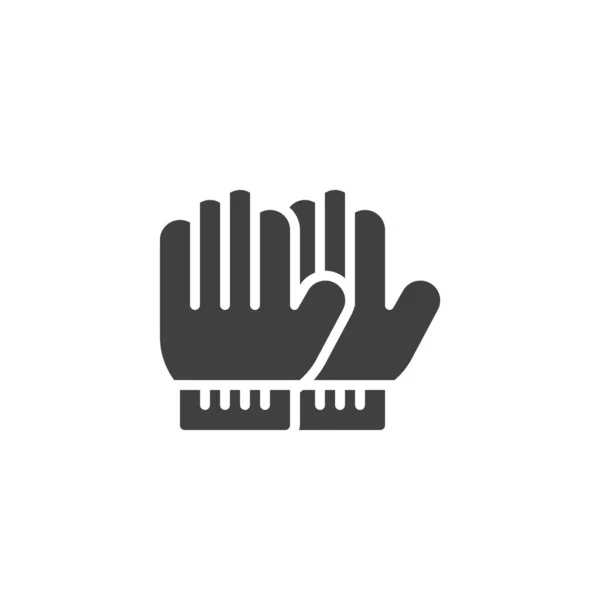 Gloves Vector Icon Filled Flat Sign Mobile Concept Web Design — Vetor de Stock
