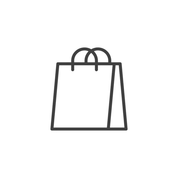 Значок Линии Мешка Покупок Знак Стиля Мобильной Концепции Веб Дизайна — стоковый вектор