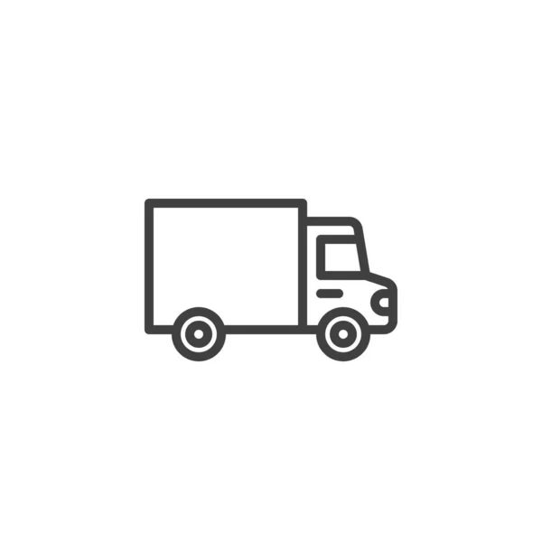 Delivery Truck Line Icon Linear Style Sign Mobile Concept Web — ストックベクタ