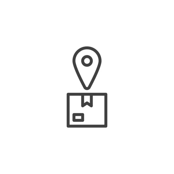 Package Tracking Line Icon Linear Style Sign Mobile Concept Web — Stockový vektor