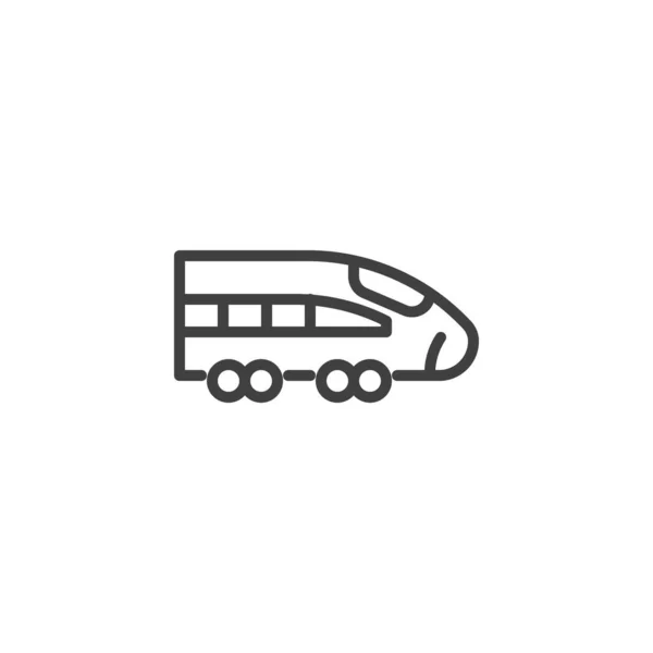 Значок Линии Скоростного Поезда Знак Стиля Мобильной Концепции Веб Дизайна — стоковый вектор