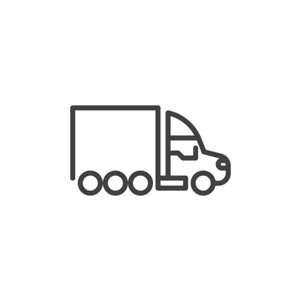 Delivery Truck Line Icon Linear Style Sign Mobile Concept Web — Stock Vector