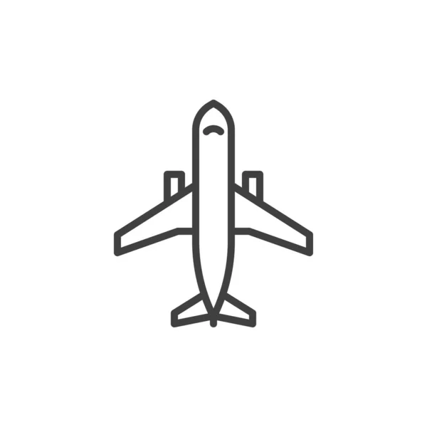 Airplane Line Icon Linear Style Sign Mobile Concept Web Design — Vettoriale Stock