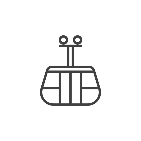 Значок Канатной Дороги Знак Стиля Мобильной Концепции Веб Дизайна Значок — стоковый вектор