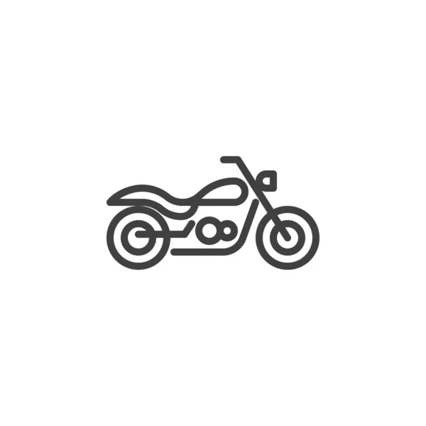 Motorcycle Line Icon Linear Style Sign Mobile Concept Web Design — Archivo Imágenes Vectoriales