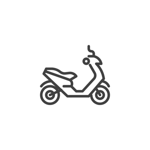 Moped Scooter Line Icon Linear Style Sign Mobile Concept Web — Vetor de Stock