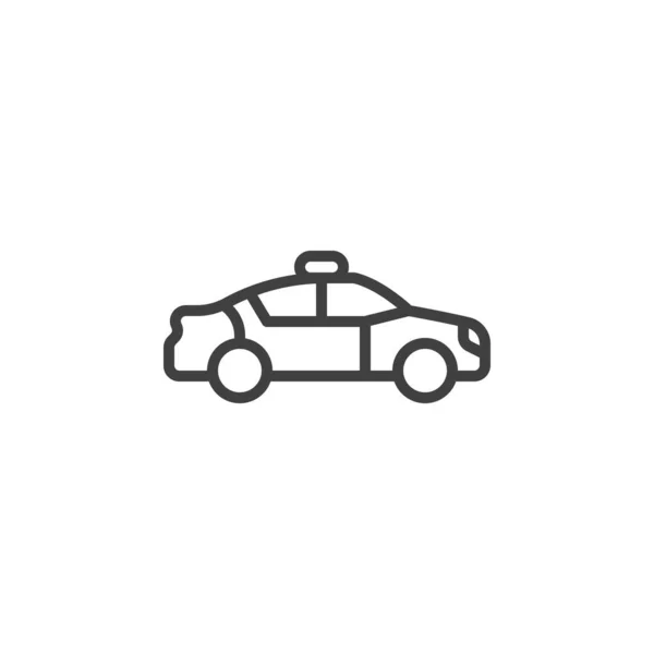 Police Car Line Icon Linear Style Sign Mobile Concept Web — Vetor de Stock