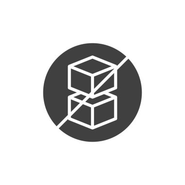 Do not stack vector icon. filled flat sign for mobile concept and web design. No stacking boxes glyph icon. Symbol, logo illustration. Vector graphics