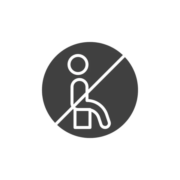 Sit Vector Icon Filled Flat Sign Mobile Concept Web Design — Image vectorielle