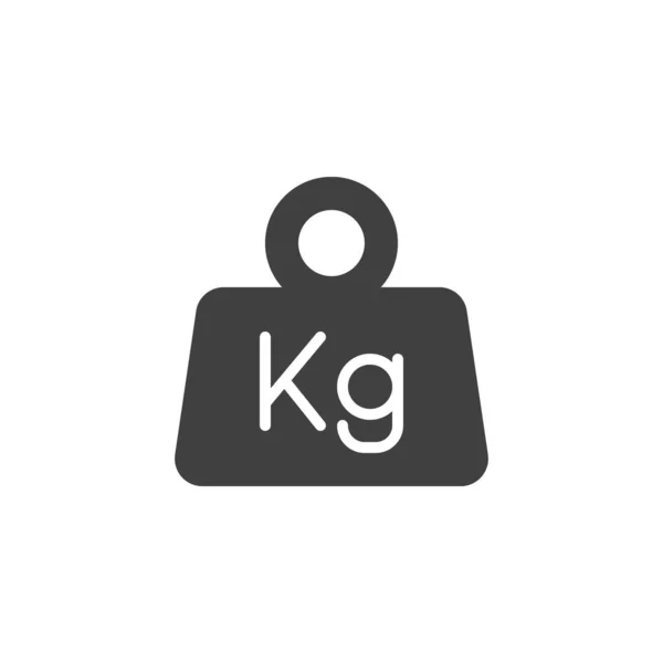 Package Weight Vector Icon Filled Flat Sign Mobile Concept Web — Image vectorielle