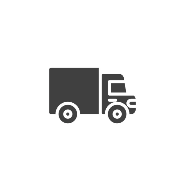 Icona Vettore Camion Consegna Segno Piatto Riempito Concetto Mobile Web — Vettoriale Stock