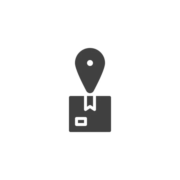 Package Tracking Vector Icon Filled Flat Sign Mobile Concept Web — Vetor de Stock