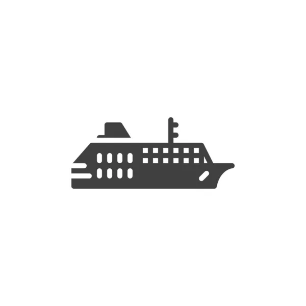 Cruise Ship Vector Icon Filled Flat Sign Mobile Concept Web — Stock Vector