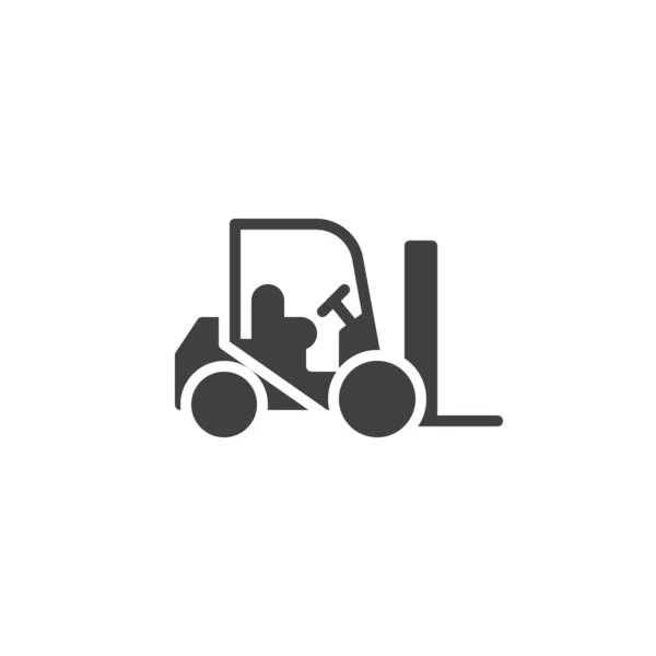 Forklift Truck Vector Icon Filled Flat Sign Mobile Concept Web —  Vetores de Stock