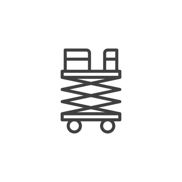 Scissors Lift Line Icon Linear Style Sign Mobile Concept Web — Vector de stock