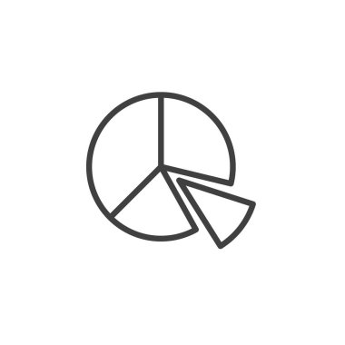 Business diagram line icon. linear style sign for mobile concept and web design. Pie chart diagram outline vector icon. Symbol, logo illustration. Vector graphics