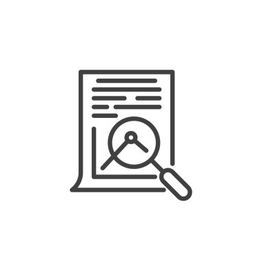 Business report line icon. linear style sign for mobile concept and web design. Business analytics outline vector icon. Symbol, logo illustration. Vector graphics