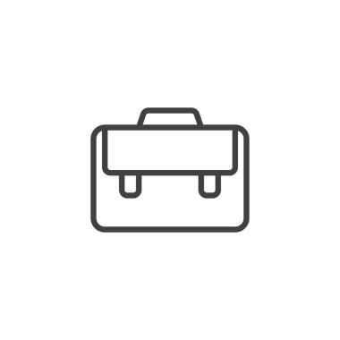 Briefcase, suitcase line icon. linear style sign for mobile concept and web design. Office bag, portfolio outline vector icon. Symbol, logo illustration. Vector graphics