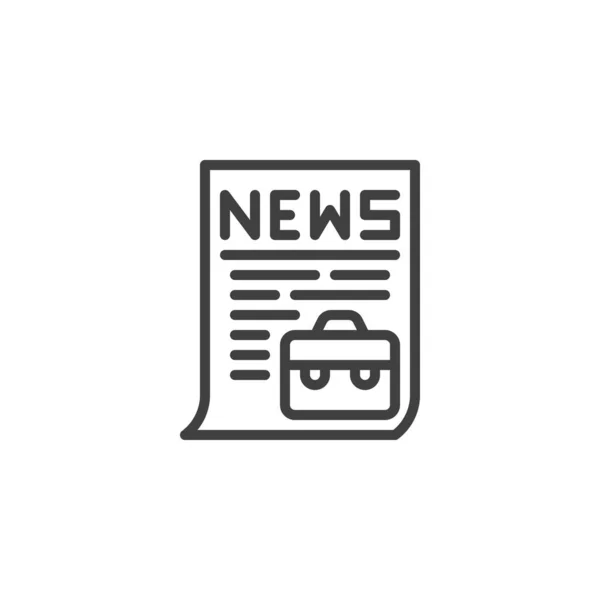 Business News Line Icon Linear Style Sign Mobile Concept Web — Image vectorielle