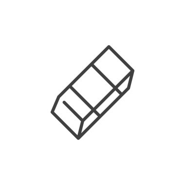 Eraser line icon. linear style sign for mobile concept and web design. Rubber eraser outline vector icon. Symbol, logo illustration. Vector graphics