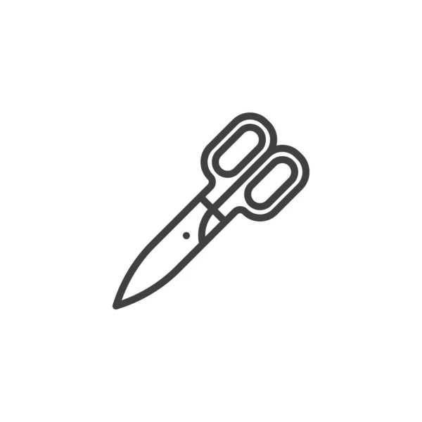 Scissors Line Icon Linear Style Sign Mobile Concept Web Design — Stok Vektör