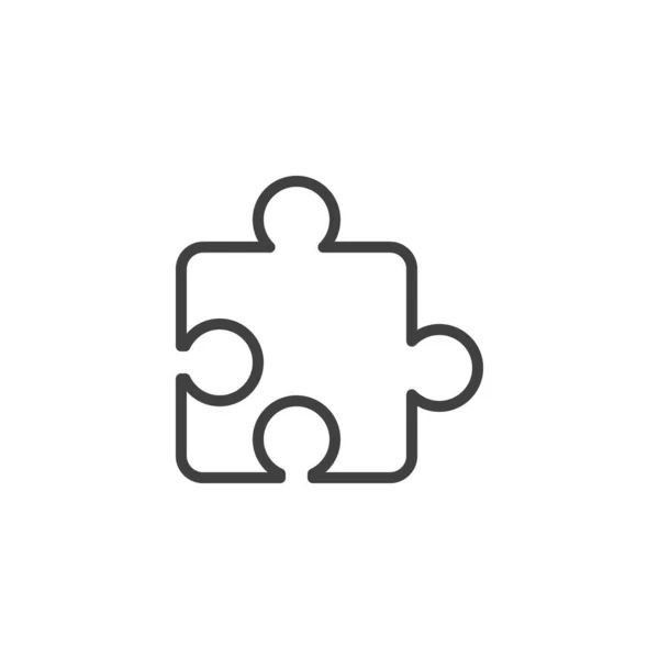 Jigsaw Puzzle Line Icon Linear Style Sign Mobile Concept Web — Stock vektor