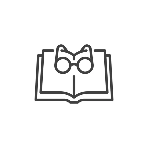 Book Reading Line Icon Linear Style Sign Mobile Concept Web — Vetor de Stock