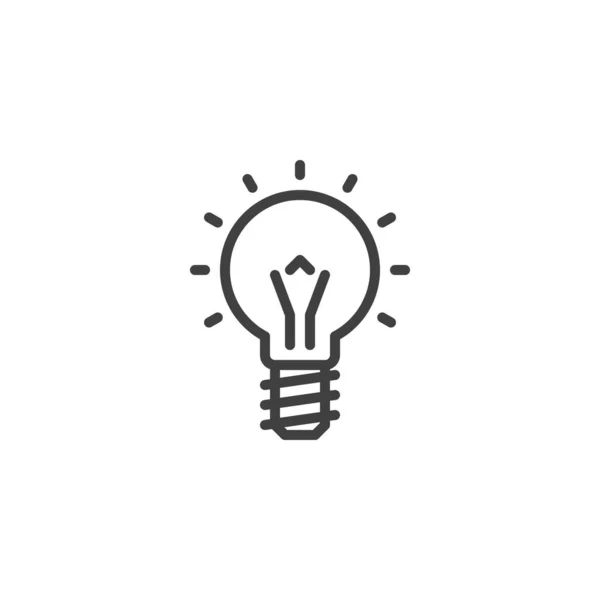 Idea Lamp Line Icon Linear Style Sign Mobile Concept Web — ストックベクタ