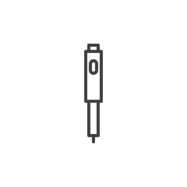Insulin Pen Line Icon Linear Style Sign Mobile Concept Web — Vetor de Stock