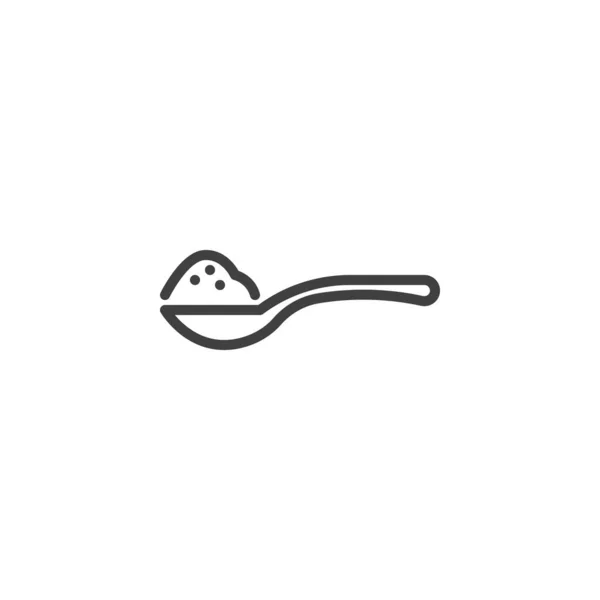 Sugar Spoon Line Icon Linear Style Sign Mobile Concept Web — Stock Vector