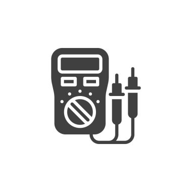 Digital multimeter vector icon. filled flat sign for mobile concept and web design. Electric Multimeter glyph icon. Symbol, logo illustration. Vector graphics