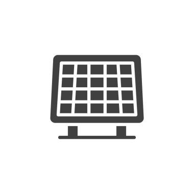 Solar panel vector icon. filled flat sign for mobile concept and web design. Power panel glyph icon. Symbol, logo illustration. Vector graphics