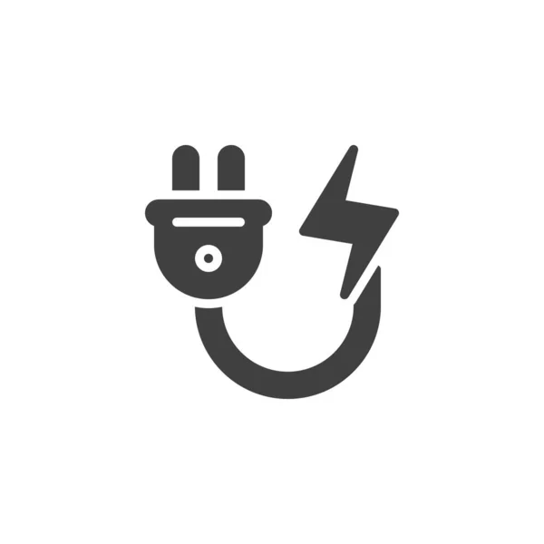 Electric Plug Vector Icon Filled Flat Sign Mobile Concept Web — Stock vektor