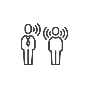 Influence skills line icon. linear style sign for mobile concept and web design. Influence management outline vector icon. Symbol, logo illustration. Vector graphics