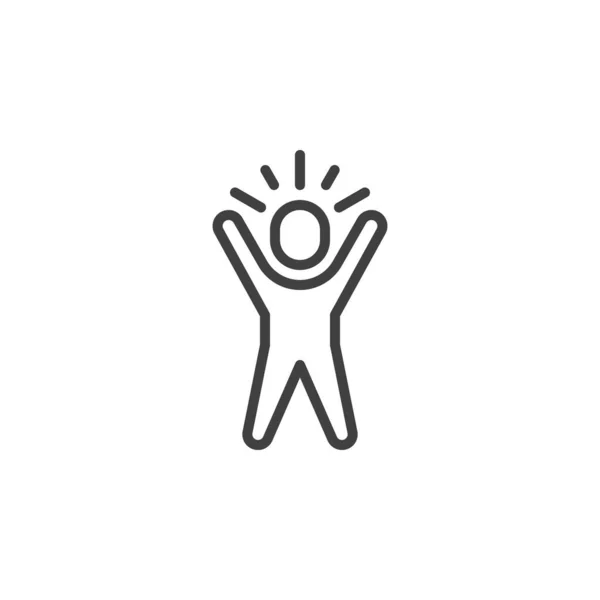 Creative Motivation Line Icon Linear Style Sign Mobile Concept Web — ストックベクタ