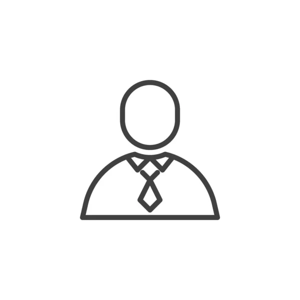 Businessman Person Line Icon Linear Style Sign Mobile Concept Web — Vector de stock