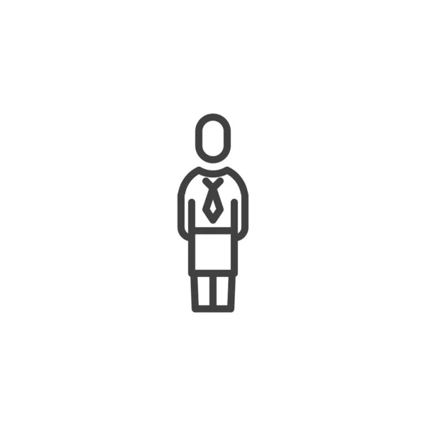 Business Person Line Icon Linear Style Sign Mobile Concept Web —  Vetores de Stock