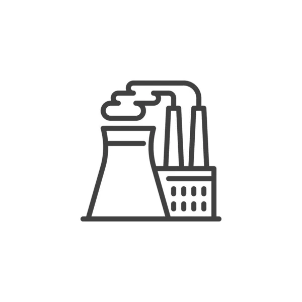 Power Plant Line Icon Linear Style Sign Mobile Concept Web — 图库矢量图片