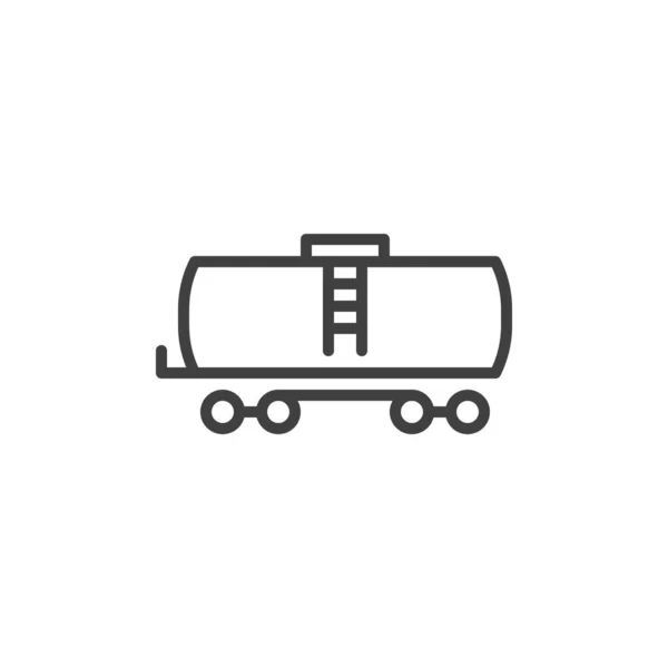 Railroad Oil Transportation Line Icon Linear Style Sign Mobile Concept — 스톡 벡터