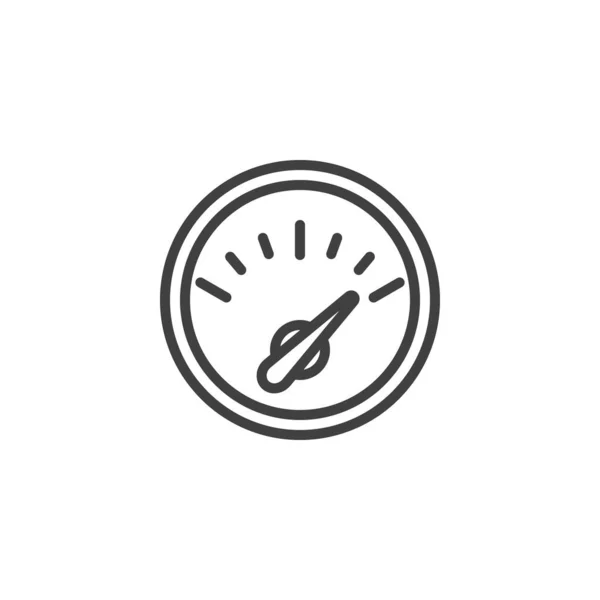 Oil Gauge Line Icon Linear Style Sign Mobile Concept Web — Vetor de Stock