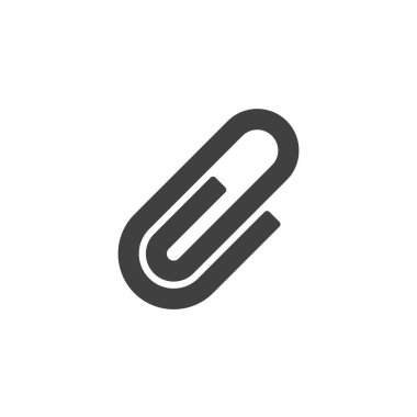 Paper clip vector icon. filled flat sign for mobile concept and web design. Paper clip glyph icon. Symbol, logo illustration. Vector graphics