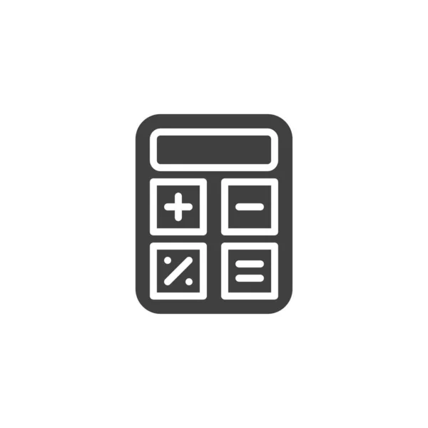 Icono Vector Calculadora Signo Plano Lleno Para Concepto Móvil Diseño — Vector de stock