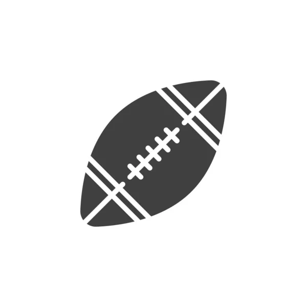 Rugby Ball Vector Icon Filled Flat Sign Mobile Concept Web —  Vetores de Stock