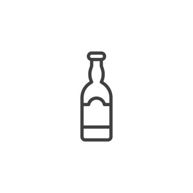 Beer bottle line icon. linear style sign for mobile concept and web design. Beer outline vector icon. Symbol, logo illustration. Vector graphics