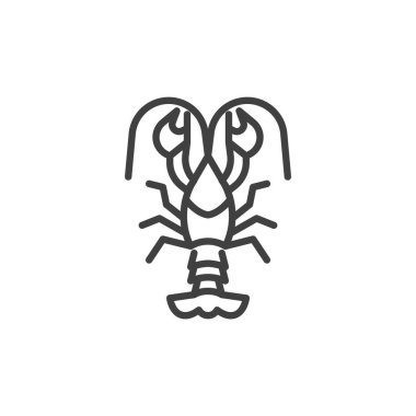 Crayfish line icon. linear style sign for mobile concept and web design. Crayfish, lobster outline vector icon. Symbol, logo illustration. Vector graphics